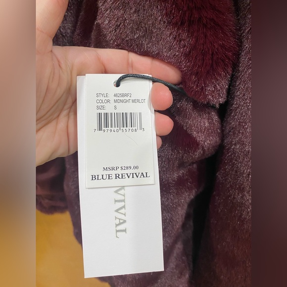 Blue Revival Dancing In The Moonlight Vegan Fur Jacket - Picture 7 of 15